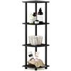 Furinno Ripiano Angolare a 4 ripiani Espresso/Black 4 livelli