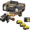 DEWALT DCG405P3-QW - Grinder senza fili da 18 Volt / 5 Ah, 125 mm