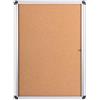 Bi-Office Bacheca Enclore Extra In Sughero, Bacheca Con Anta Battente Per Interni in Alluminio, Verticale 9 x A4