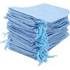 Leeyunbee 30 Pezzi 10x15cm Sacchetti Regalo di Iuta, Sacchetto per Gioielli di Juta, Sacchi Iuta Lino con Coulisse per Regalo Gioielli Fai-da-Te Natale Fiesta Matrimonio Bomboniere(Azzurro)