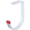 Alberts 805593 - Gancio da soffitto, disponibile in diverse versioni, curvo, alluminio, profondità gancio 130 mm, altezza totale 170 mm