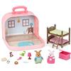 Li'L Woodzeez - Playset da viaggio per letti a castello - Deluxe - Lil Woodzeez - Playset portatile - Mobili per la camera da letto giocattolo - Figurine di animali incluse - Bambini 3 anni +