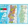 Grupo Erik Sottomano Scrivania Portogallo | Tappetino Rigido Plastificato | 24,5 x 49,5 cm, Cartina Geografica, Cartina Portogallo, Proteggi per Ufficio e Studio, Decorativo