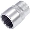 Hazet 900Z-22 Inserto Chiave a Bussola Doppio Esagono, Argento, Attacco Quadro, Cavo, 12.5 mm 1/2 di Pollice