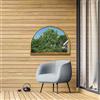 MirrorOutlet The Arcus - Specchio da parete da giardino con cornice in metallo dorato, 125 cm x 90 cm, colore: nero. 2 cm di larghezza e 3 cm di profondità.