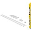 Schellenberg 20027 Canalina passacavi e cable management in uno, nascondi cavi in modo facile, Sistema M, 2,1 m, per incollare o avvitare