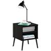 Furinno Claude in Stile metà secolo con Gambe in Legno, ingegnerizzato, Espresso, Taglia Unica