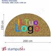 Ristorante personalizzati Zerbini intarsiati mezzaluna cm 200x150 personalizzate o neutre
