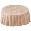 Emma Barclay Tovaglia damascata Rosa Rd. caffè, Poliestere, Caff, 70 (178cm) Round