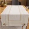 PETTI Artigiani Italiani - Accessori Tessili da Cucina, Runner da Tavolo Elegante 40x140 cm in Microfibra, Tovaglia Tavola in Stampa Digitale Fiocco Beige, 100% Made in Italy