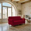Italian Bed Linen Copridivano FASHIONABLE Estensibile da 120 a 160 cm - Salvadivano Elasticizzato in Poliestere, Cotone ed Elastan, Protezione Divano 2 Posti - BORDEAUX