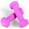 Fitvids Signature Fitness - Manubri in Neoprene, Antiscivolo, Anti-Rotolo, Forma Esagonale, Colorati, 0,5 kg, Coppia