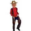 RUBIE'S Costume da Cowboy, da Bambino, Taglia 5-7 Anni, con Top a Manica Lunga e Giacca + overpantaloni, Sciarpa, per Carnevale, Natale, Compleanno, Feste e Halloween.