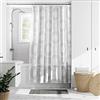 Zenna Home Medallion - Tenda da doccia impermeabile in PEVA, 178 x 183 cm, colore: Bianco