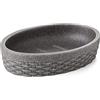 TATAY Nest Jabonera, Gris Antracita, 12.6x9.12x2.8 cm