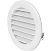 La Ventilazione TET12RB Griglia di Ventilazione in Plastica Estetica Tonda da Incasso, diametro 155 mm, Bianco
