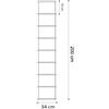 KRIPTONITE libreria da parete KROSSING 34 x H 200 cm - 0518BZ