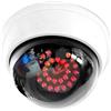 O&W Security Telecamera Dummy con 25 LED rossi a infrarossi, finta con obiettivo, telecamera di sorveglianza, da parete, colore: bianco