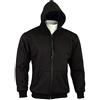 Bikers Gear Australia Australian Bikers Gear, Giacca da motociclista con cappuccio, interamente foderata, con protezioni in fibra aramidica, conforme CE, Nero, S