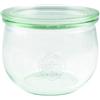Weck - Barattolo in vetro sferico, 500 ml, con coperchio in vetro, per conserve, resistente al calore, adatto al microonde, adatto al forno, con bordo rotondo, 74, 6 pezzi