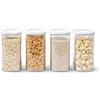 Mepal - Set di 4 pezzi - Contenitori Plastica per Alimenti con Coperchio - Organizzatori da Cucina - Trasparente, Impilabili & Ermetici - 4 x 1000 ml - White