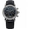 NC Sugess ST1908 - Orologio meccanico da uomo, con movimento a gabbiano, cronografo, con fasi lunari, cinturino in vera pelle, impermeabile fino a 50 atm, nero, cronografo, meccanico, Acciaio