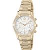 Breil, Collezione C'est Chic, Orologio Donna, Cronografo Donna in Acciaio IP Gold, con Lunetta Decorata con Cristalli, Quadrante Bianco con Finitura Satinata, Cassa 36 mm, Chiusura Déployante, Gold