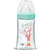 Dodie, Initiation+, Biberon Anticolica, da 0 a 6 mesi, Tettarella Tonta, 3 Velocità, Flusso Medio Piccolo, Verde / Valentino, 270 Ml