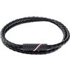 Tommy Hilfiger Jewelry Braccialetto in Corda da Uomo in Pelle Nero - 2790469
