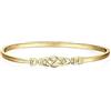 JewelryPalace Nodo Celtico Bracciale Donna Argento 925, Amore Eterno Braccialetto Dorato Donna in Oro, Bracciale Rigido Anniversario Set Gioielli Donna