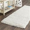 SAFAVIEH Tappeto Shag per Soggiorno, Sala da pranzo, Camera da letto - California Shag Collection, A Pelo Lungo, Bianco, 69 X 213 cm