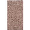 SAFAVIEH Tappeto Contemporaneo per Soggiorno, Sala da pranzo, Camera da letto - Courtyard Collection, A Pelo Corto, Beige chiaro e terracotta, 79 X 152 cm