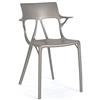 Kartell A.I. Sedia, Tecnopolimero termoplastico Riciclato, Grigio, H 81 cm