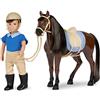 Lori - Brian e Barnaby - Mini Bambola Bambino e Cavallo Giocattolo - Playset per Bambini - 3 Anni +