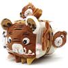 Les Déglingos - Cubo di attività Tessuto - Speculos Le Tigre - Giocattolo di risveglio sonoro e Touch per bambini - Giocattolo di sviluppo - Regalo di nascita