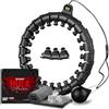 Active 100 Smart Weighted Hula Hoop, Hula Hoop regolabile per esercizi di fitness con peso - 27 nodi (nero)