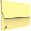 Oxford - Set di 10 buste VIP 24 x 32 cm, capacità 200 fogli, carta kraft, spessore 240 g, giallo pastello