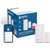 Unitec Sensore magnetico per porte e finestre WiFi | Notifica su smartphone | Rilevatore di allarme WLAN - Non è necessario Gateway | Funzionamento a batteria