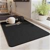 YQBFTC Tappetino scolapiatti, ad asciugatura rapida, per macchina da caffè, tappetino super assorbente, per cucina, bagno, bancone (40 x 50 cm, nero)