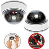 O&W Security 2 fotocamere professionali Dummy con fotocamera a LED lampeggiante, con obiettivo e videosorveglianza lampeggiante