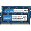 TECMIYO Modulo di memoria RAM da 16 GB (2 x 8 GB) per desktop UDIMM DDR3 1333 MHz PC3-10600, senza buffer, non-ECC, 1,5 V, CL9, 2Rx8 Dual Rank, 204 pin