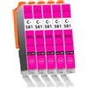 Supply Guy 581XXL Cartucce Magenta compatibili con Canon CLI-581 XXL per Pixma TS705 TS705a TS6350 TS6350a TS6351 TS6351a TS6300 TR8550 TS9550 Multipack 5 Cartucce d'inchiostro 581 XXL
