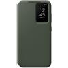 Samsung Smart View Wallet Cover custodia a portafoglio con finestra di visione notifiche per Galaxy S23, Khaki