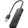 ANYPLUS Hub USB 3.0,Sdoppiatore USB, Prese Multiple, Multi Splitter Per PC,Laptop,Xbox, Flash Drive, HDD, Console, Stampante, PC, Tastiera, HP, Dell