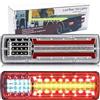 NWpangu 2PCS Luci Posteriori per Rimorchio, 12V 24V 62-LED Fanali Posteriori Rimorchio LED Luci di Stop Multifunzione per Rimorchio, Camion, Caravan, Trattore.