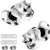 CGEAMDY Corno di Lumaca 300DB, 2 Pezzi 12V Super Rumoroso Clacson per Auto, Clacson Ad Aria Compressa Impermeabile, Corno a Lumaca Elettrico Air Horn per Auto Camion Moto Barca Motociclo(Argento)