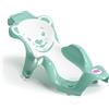 OKBABY Buddy - Sdraietta Anatomica con Seduta in Gomma Antiscivolo per il Bagnetto del Neonato 0-8 Mesi (8 kg) - Azzurro