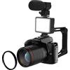 FIGGRITID Zoom Blogging Camera 4K WIFI Web Cam Videoregistratore Vlog Vintage Videocamera da 64 MP B