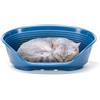 FERPLAST - Cuccia per cani e gatti - Cuccia per cani extra small - 100% plastica riciclata - Cuccia per cani lavabile - traspirante e antiscivolo - Siesta Deluxe, 43 x 28 x h 17,5 CM, BLU