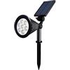 Generico UNIVERSO FARETTO LAMPADA LED CON PICCHETTO DA GIARDINO 7W IP65 CON PANNELLO SOLARE E SENSORE CREPUSCOLARE